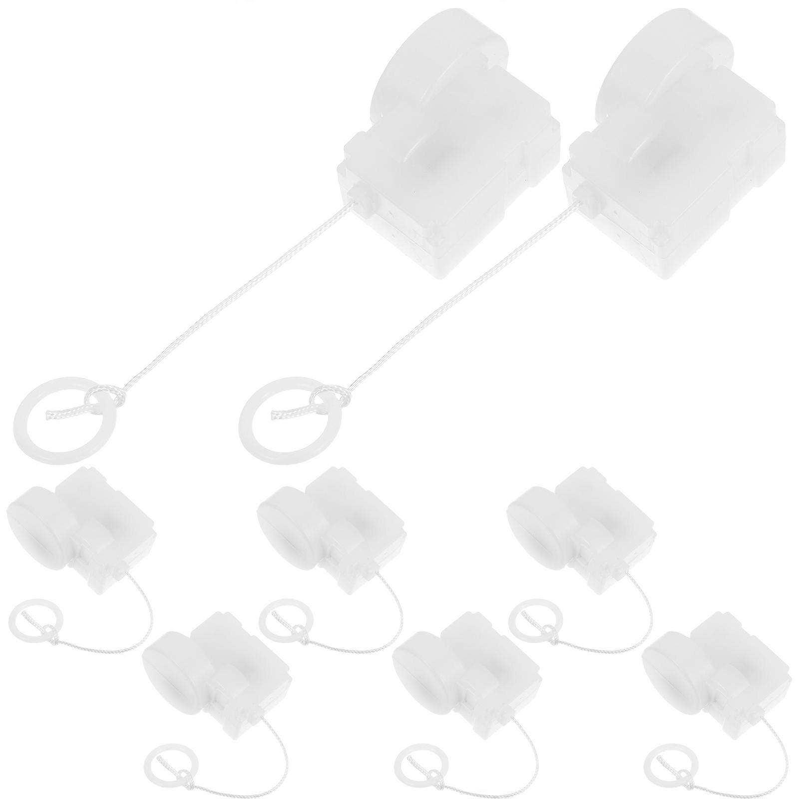 White Plastic Pull String Mechanism for DIY Plush Toy Movement 8Pcs Kit