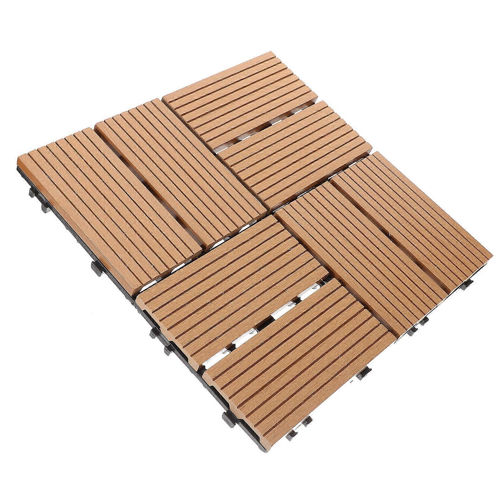 Wood-Plastic Composite Interlocking Deck Tile for Decorative Floor Use