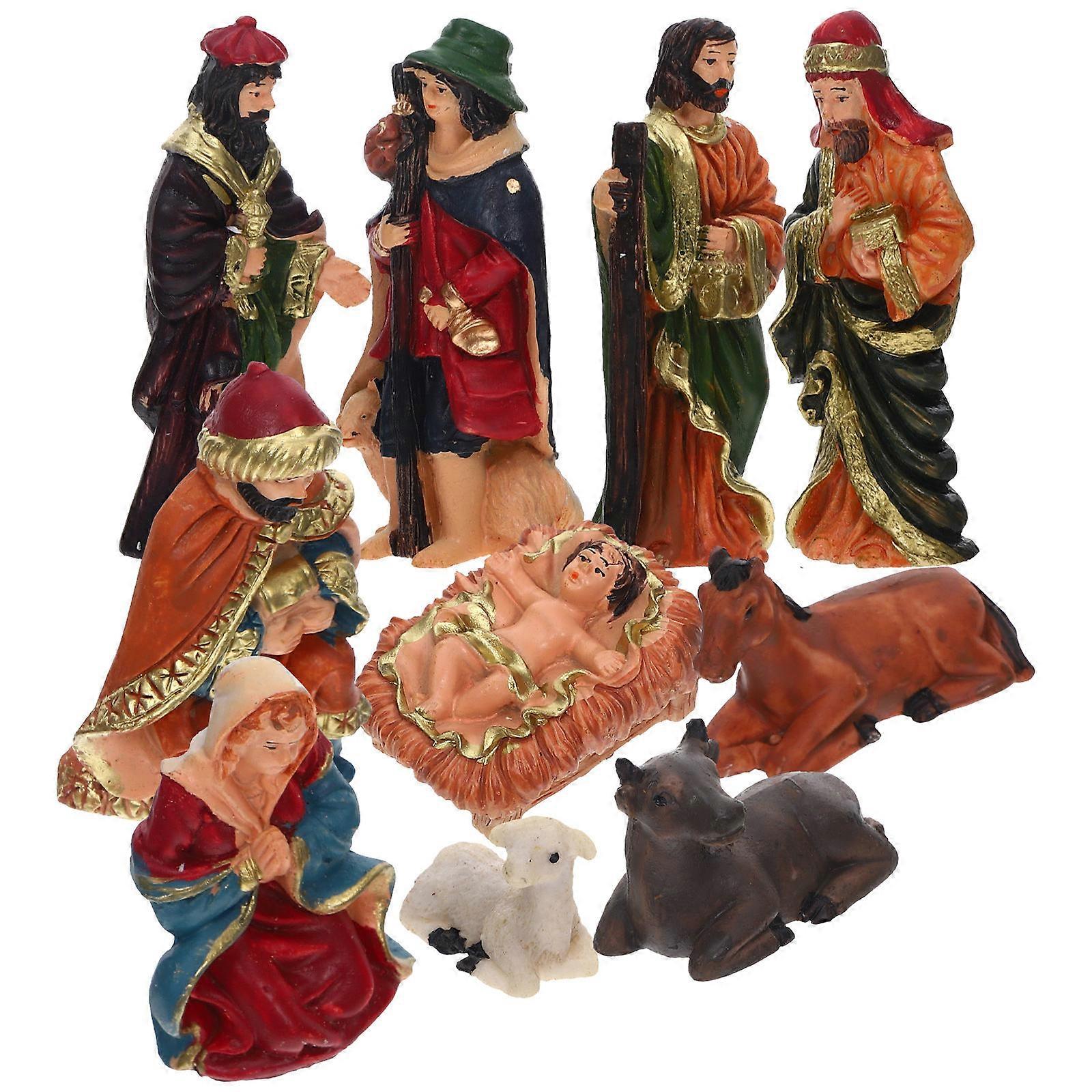 Weihnachtskrippenfiguren, Krippenfiguren zur Dekoration, 1 Set