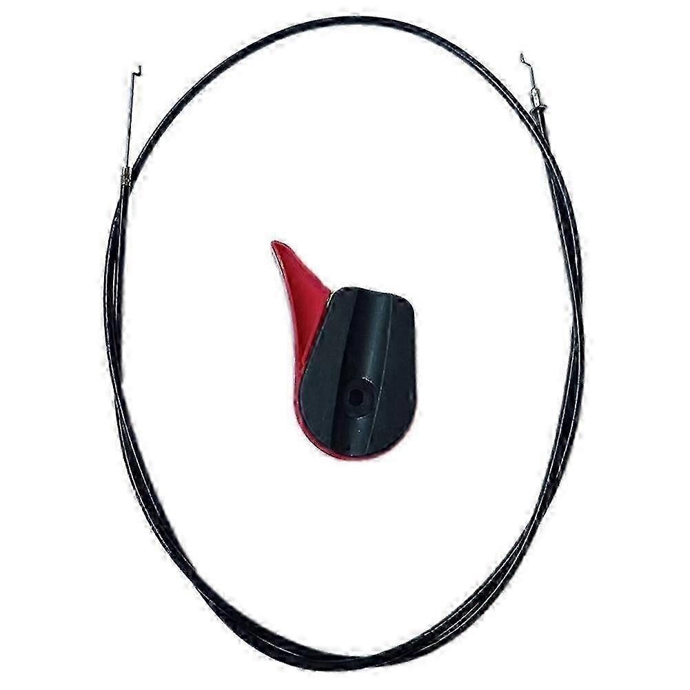 Red Throttle Switch Assembly compatible with Push Lawnmowers (Throttle Control Switch + 1.65m Throttle Cable)