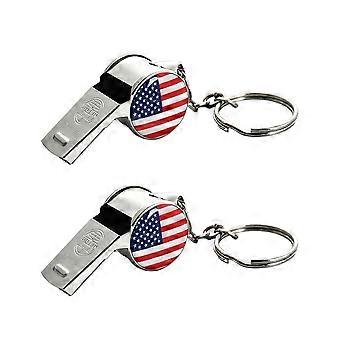 Stainless Steel Whistles National Flags Keychain South African Flag Party Training Soccer Football Basketball