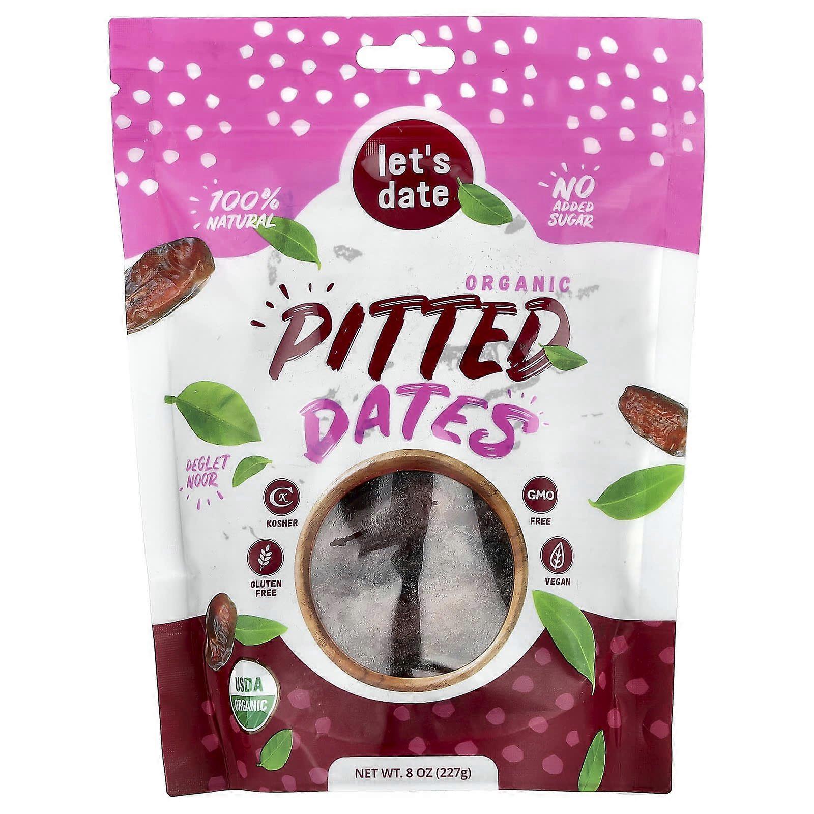 Let's Date, Organic Pitted Dates, 8 oz (227 g), 4-Pack