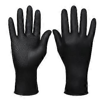 Beaupretty 10Pcs Hair Salon Laboratory Gloves Reusable Latex Gloves Salon Hair Color Dye Gloves Medium Size (Black)
