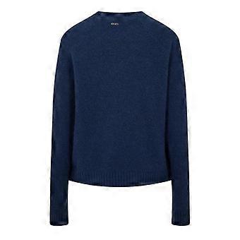 Boss Damen-T-Shirt mit Rippstrick, Stehkragen und schmaler Passform, langärmelig