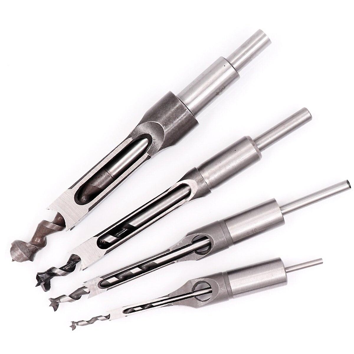 Square Hole Drill Bits Mortice Auger Mortising Chisel Carpenter Tool