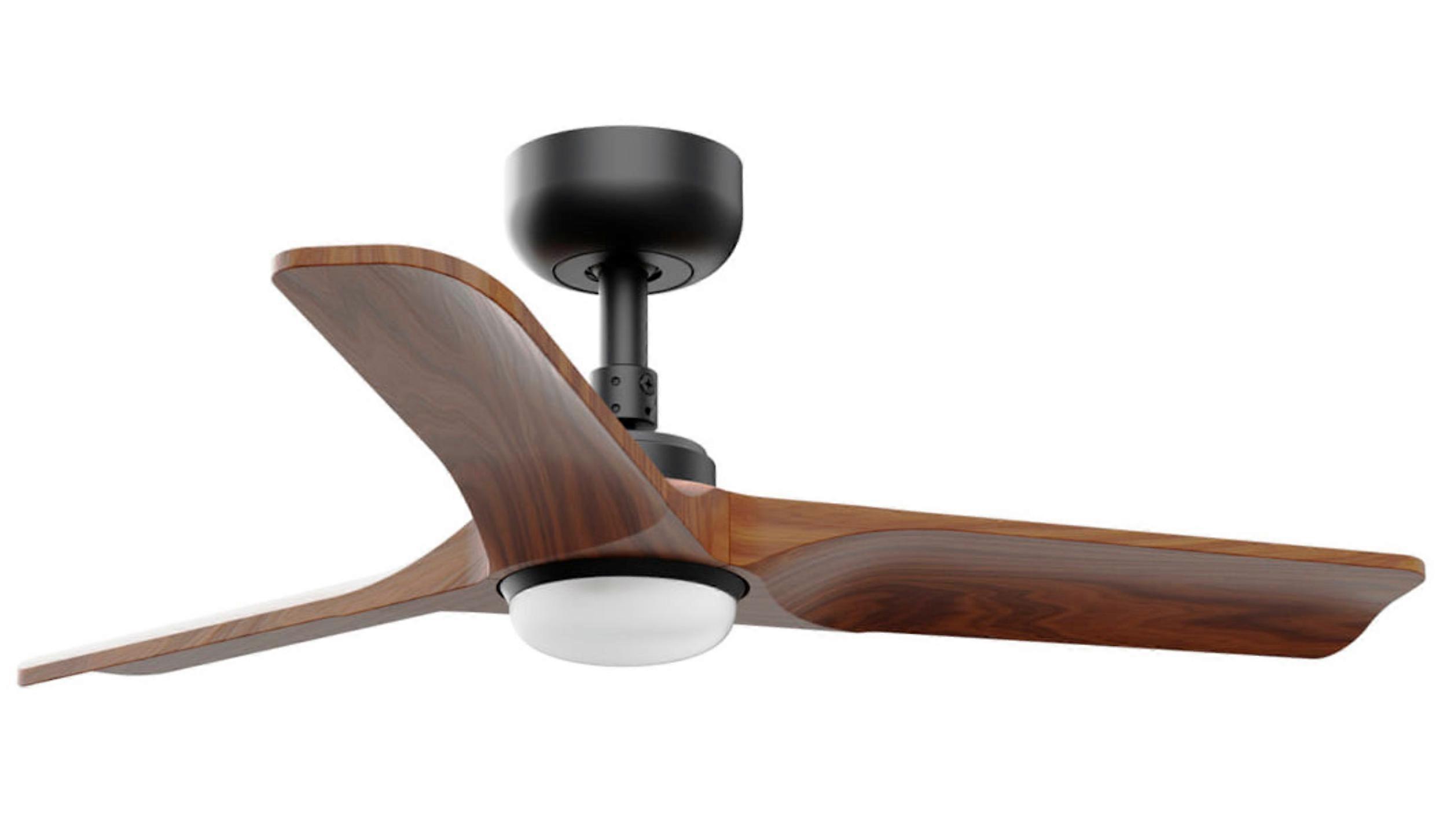 DC Deckenventilator Heywood S Schwarz mit LED