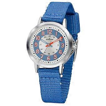 ATRIUM Children's Wristwatch Analog Quartz Boys Nylon A46-12 Gray