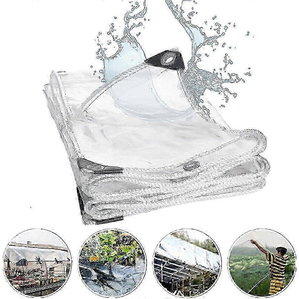 Bâche transparente imperméable en PVC robuste pour terrasse