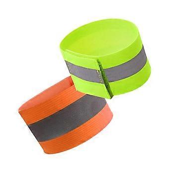 Reflective Safety Bands 4pcs  Visibility Wrist and Ankle Straps Adjustable Elastic Reflective Gear for Running Cycling and Night Walking
