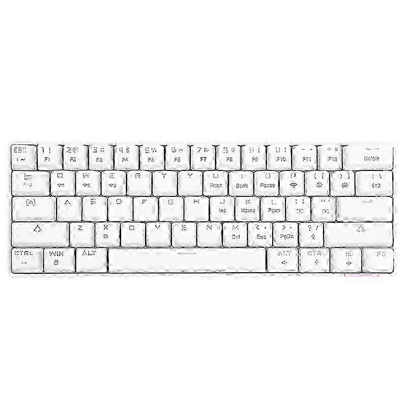 White Dik61 Bluetooth-compatible Wired Wireless Mechanical Keyboard Mobile Phone