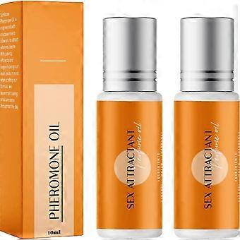 Perfume Roll-On com Feromônios (2 unidades), Aroma de Longa Duração, Óleo Essencial Unissex para Homens e Mulheres