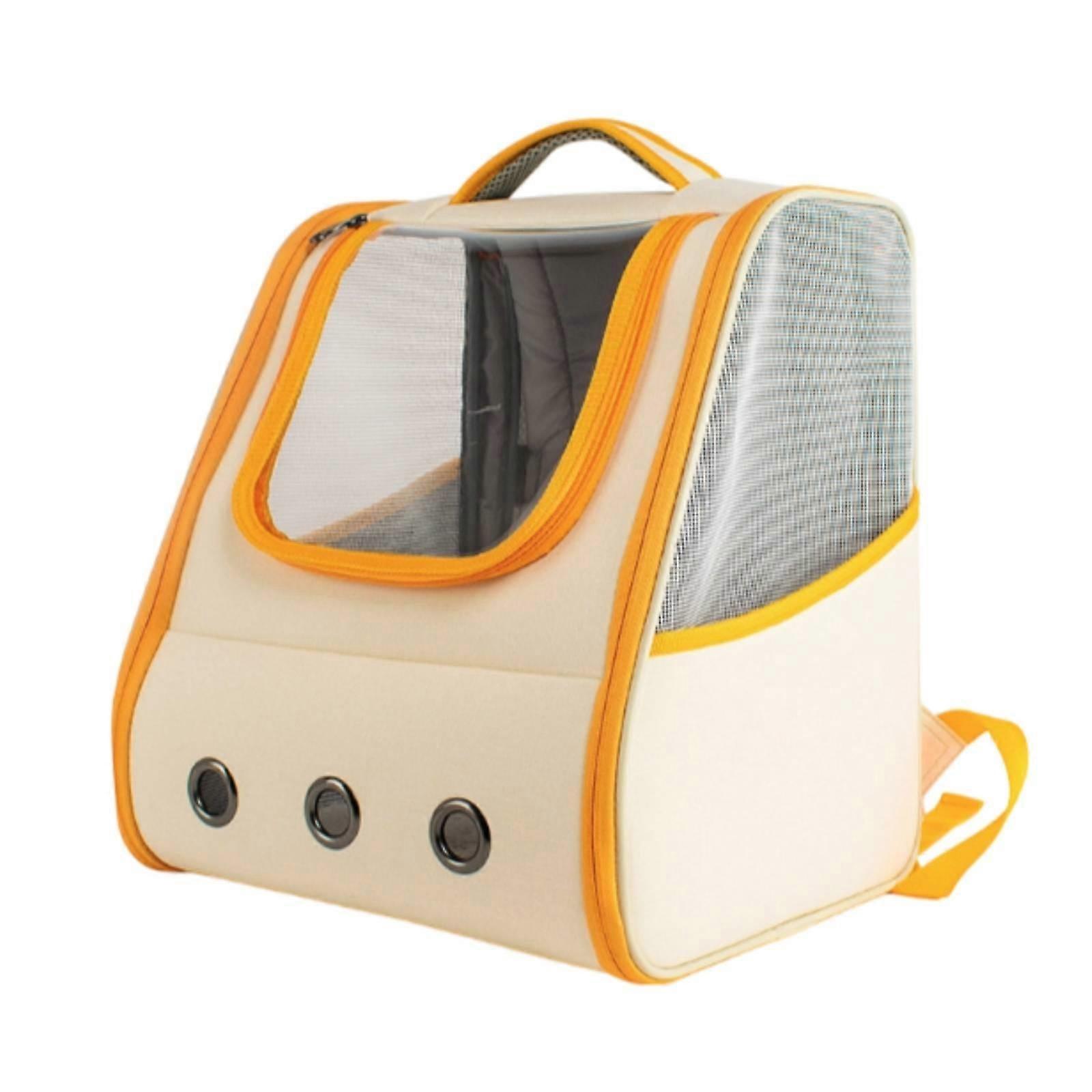 Pet Carrier with Mesh Window Structured Dog Backpack Ventilated Cat Backpack for