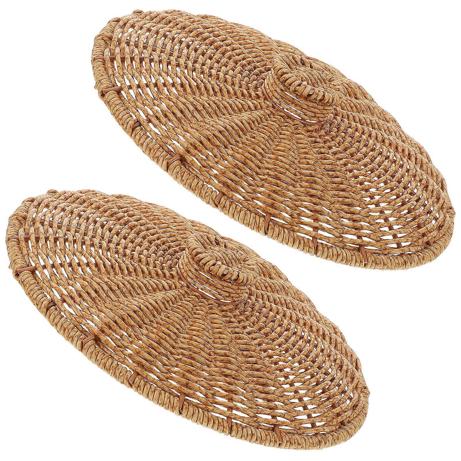 Plastic Handwoven Basket Lid for Storage Function Decorative Covers