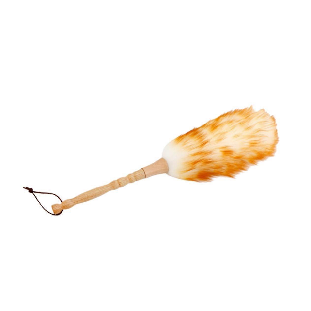 Dusting Brush with Electrostatic Wool Fiber Head for Cobweb Cleaning, Handheld Static Dust Remover