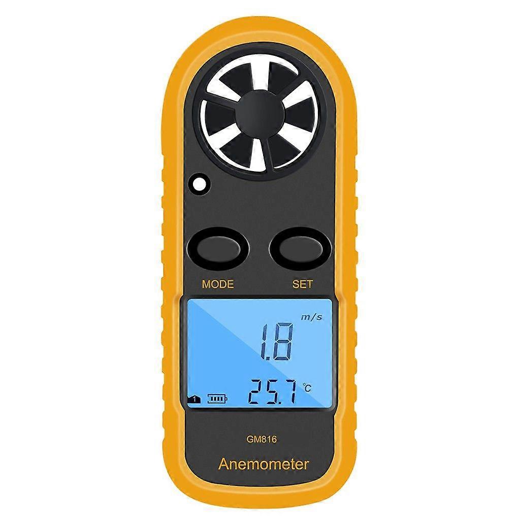 GM816 Digital Anemometer with LCD, Handheld Anemometer and Thermometer