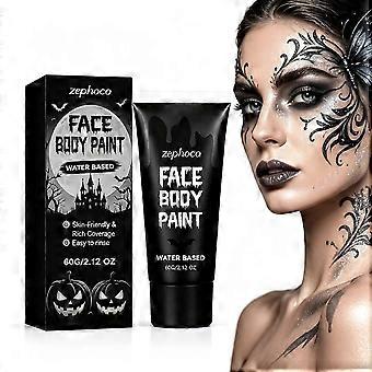 Halloween Water Based Face & Body Paint, Smooth Vibrant Color, Portable Body Art Paint For Festival Party Makeup Creation_new