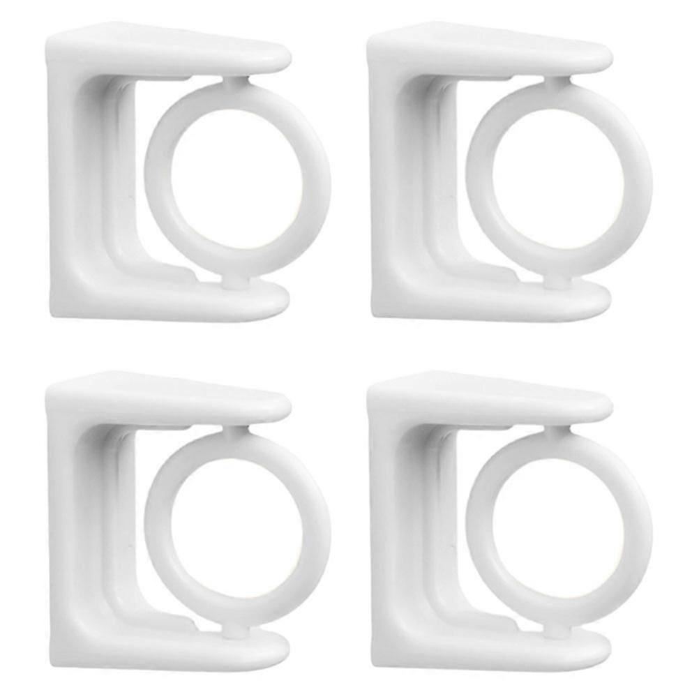Useful Curtain Rod Hook Round Shape Rotating Ring Kitchen Bathroom 4Pcs