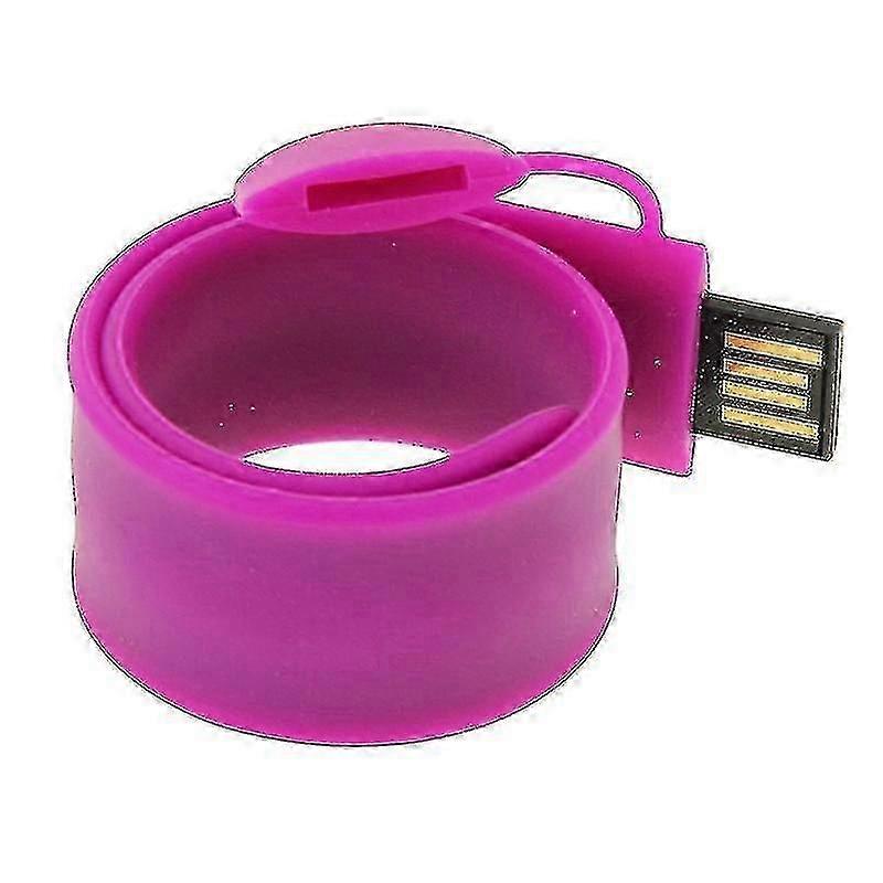 Silicone Bracelet Usb Flash Disk With 16gb Memory(purple)