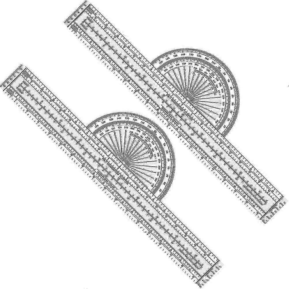 2 Pcs Plotter Plotting Tool Aviation Plotter Wac Charts Navigation Plotter Pilot Accessories compatible with Pi