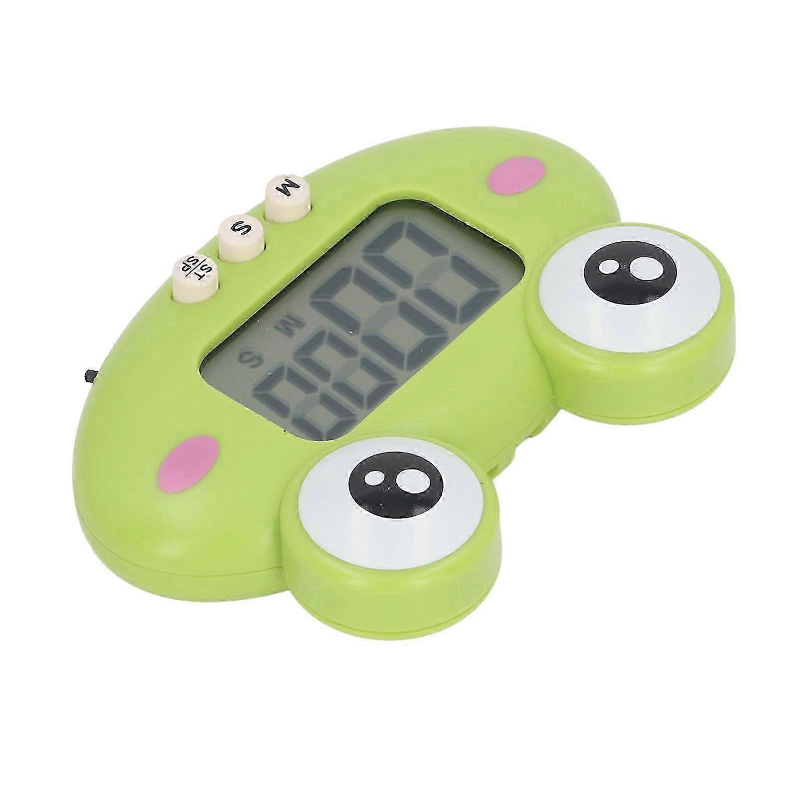 Cute Green Frog Cartoon Digital Timer Lightweight ABS 88g