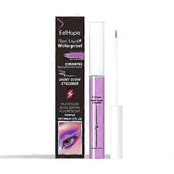 2pcs Fluorescent Eyeliner, Purple, Colorful, Long-lasting, Smooth and Moisturizing
