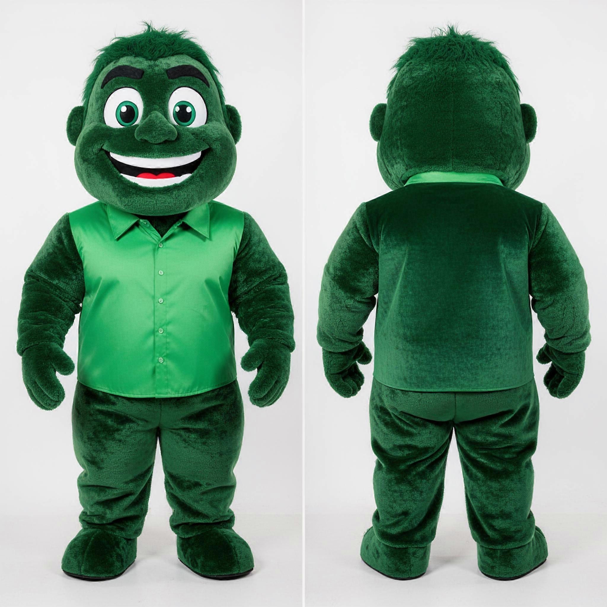 MASTICOT Forest Green Burly Strongman Mascot