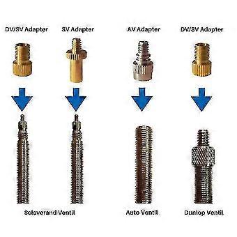 Road Fixi Cycling Pump Accessory 10 Pcs Nozzle Kit with Presta Schrader Valve Adaptors