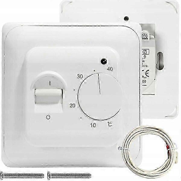 Floor Heating Controller, 3-meter NTC Sensor, AC308, 86-type Embedded Electric Floor Heating Thermostat