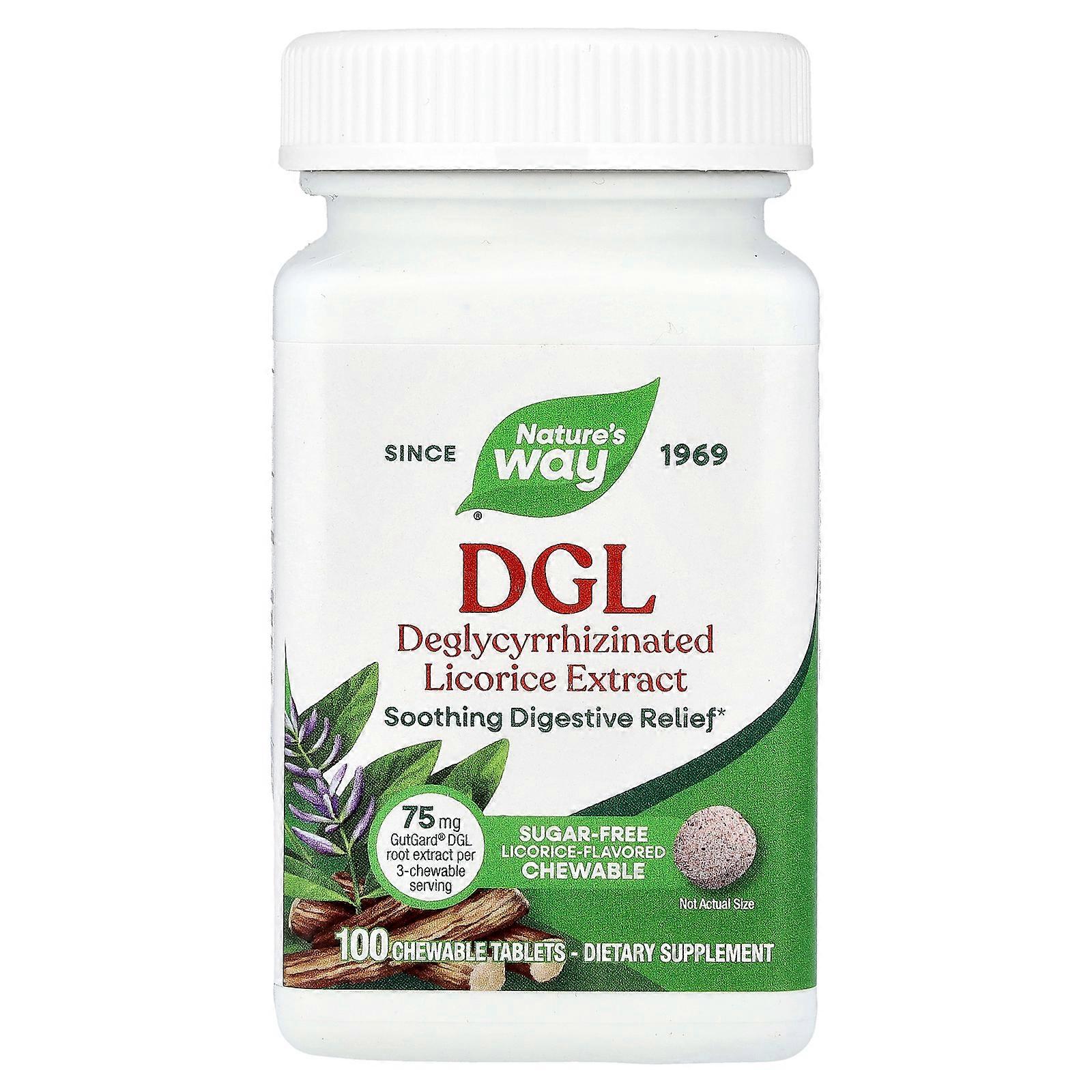 2 x Nature's Way, DGL, Licorice, 100 Chewable Tablets