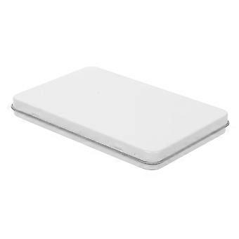White Metal Trading Card Storage Box Lightweight Tinplate Holder with Ample Capacity for Collectors