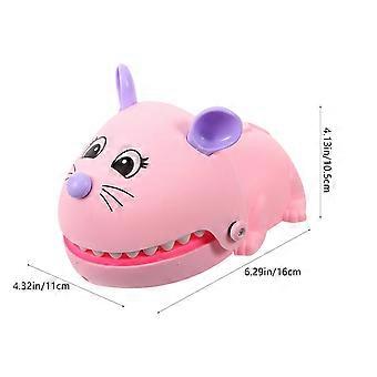 Giocattolo per bambini a forma di topo che morde il dito, divertente giocattolo per i denti in plastica.