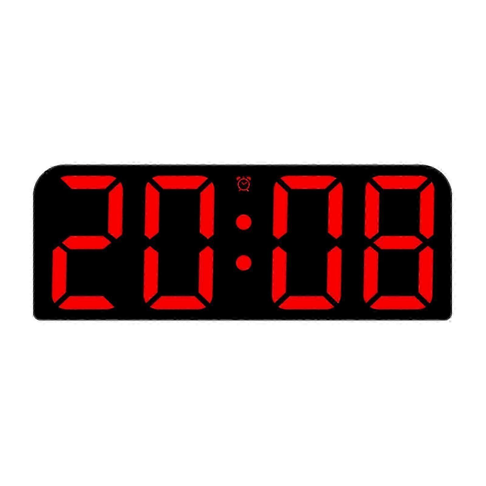 Large LED Clock With Temp Humidity Sensor