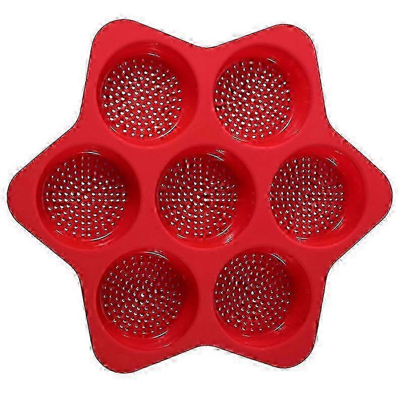 7-Cavity Silicone Hamburger Bun Mold