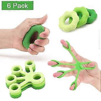 Hand muscle trainer & finger trainer set of 6, hand trainer ring & forearm training device made of s, a