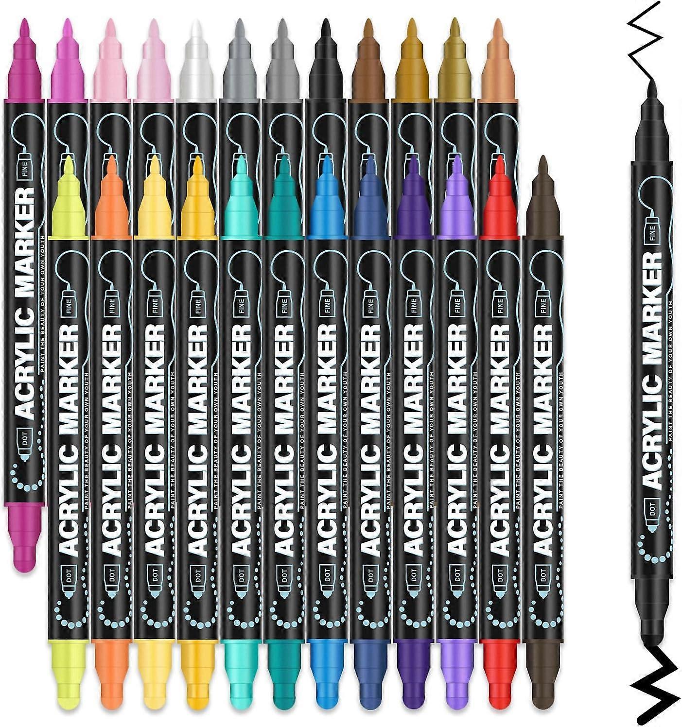 Quick-Drying, Waterproof, Smudge-Resistant Acrylic Paint Markers