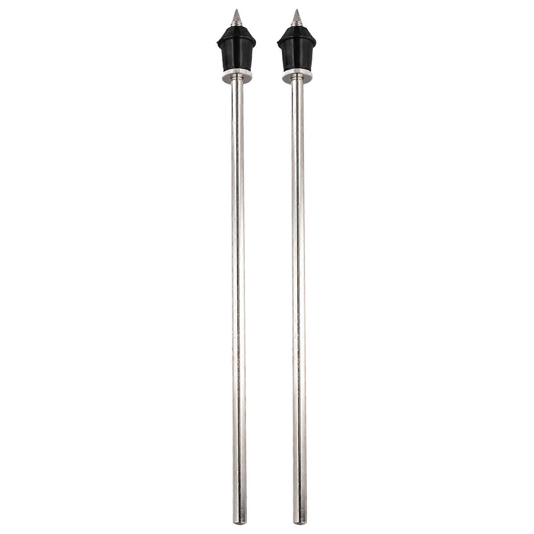 2Pcs Long Silver Drum Leg Clamp Set with Adjustable Drum Bracket Holder for Professional Drum Kit