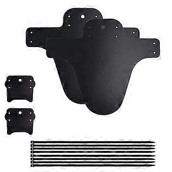 Fiets Fenders Set, 4 stuks MTB spatbord voor en achter compatibel + 8 stuks banden mountainbike spatborden fiets spatbord spatbord set past wielmaten