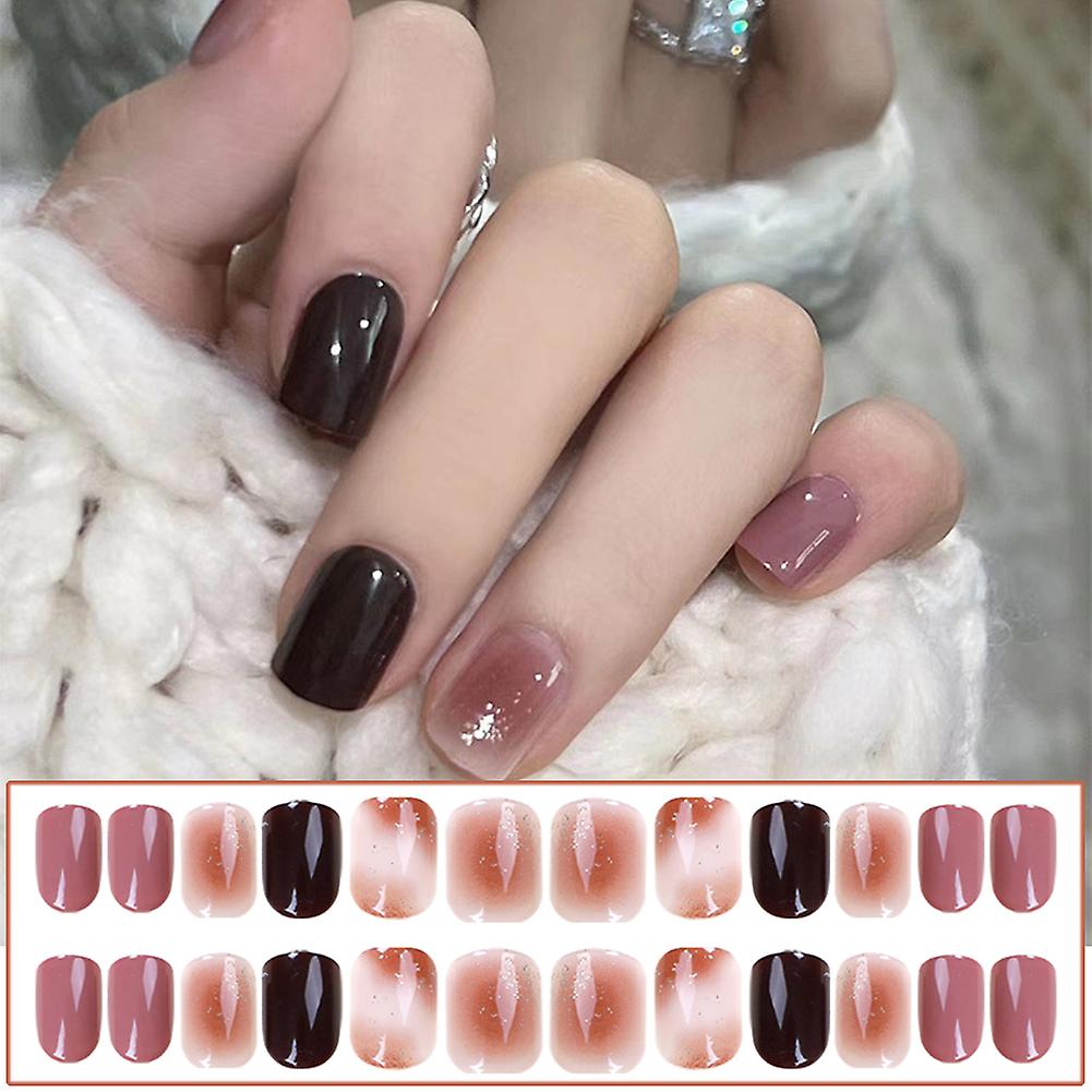 Gradient Shine Press-on Nails Attractive Com