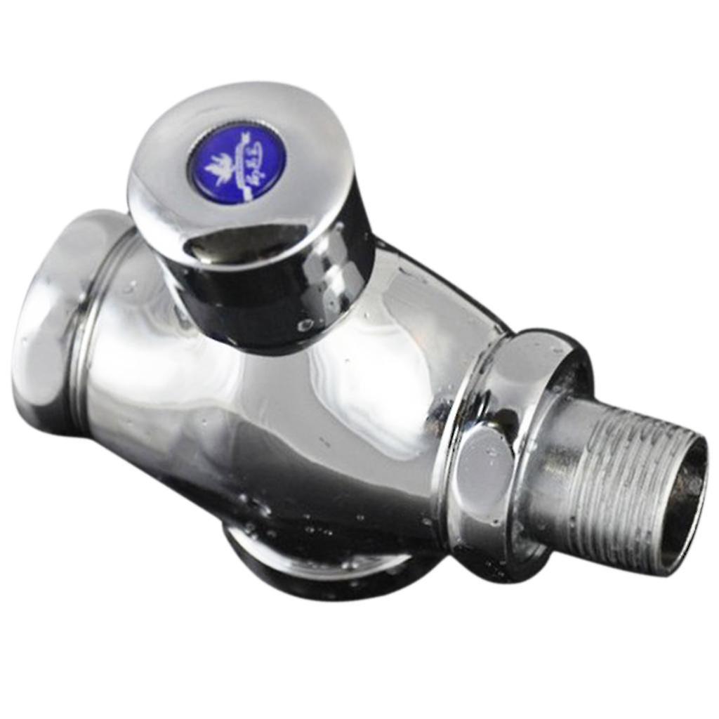 Toilet Push Flush Valve Surface Mounted Flusher Alloy 1 Inch Standard