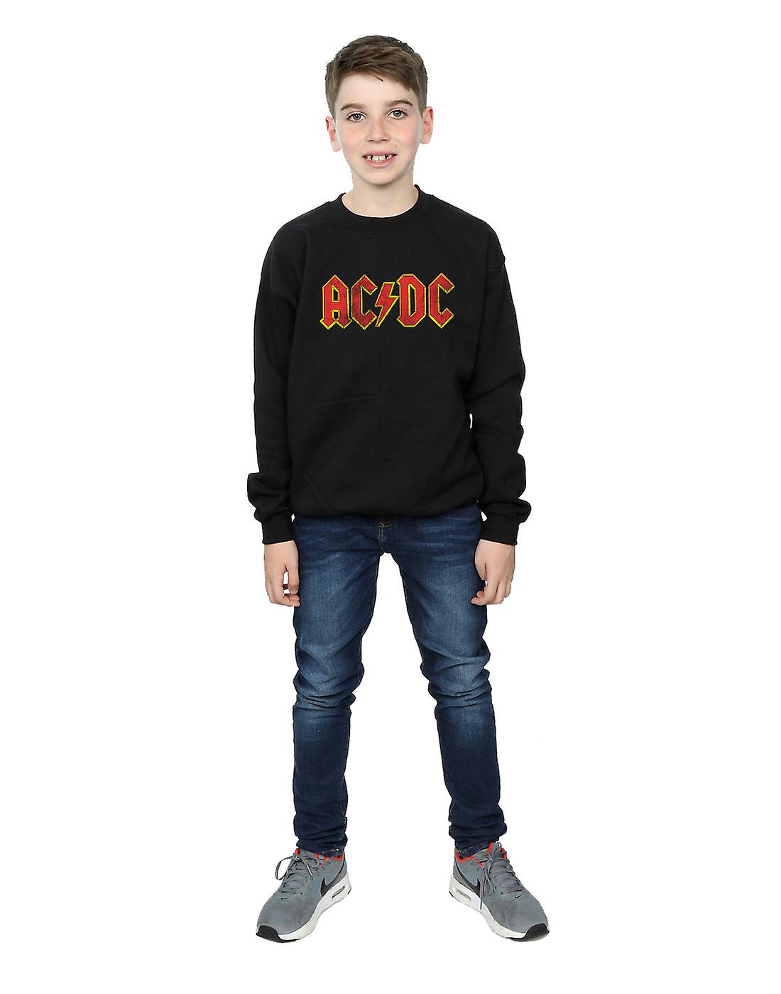AC/DC Boys Distressed Red Logo Sweatshirt | Fruugo UK
