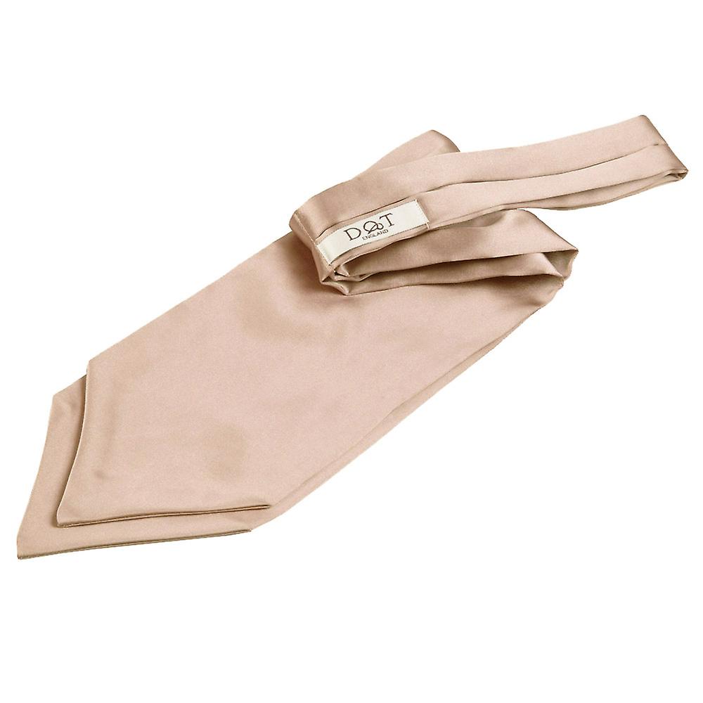 Mocha Brown Plain Satin Self-Tie Wedding Cravat