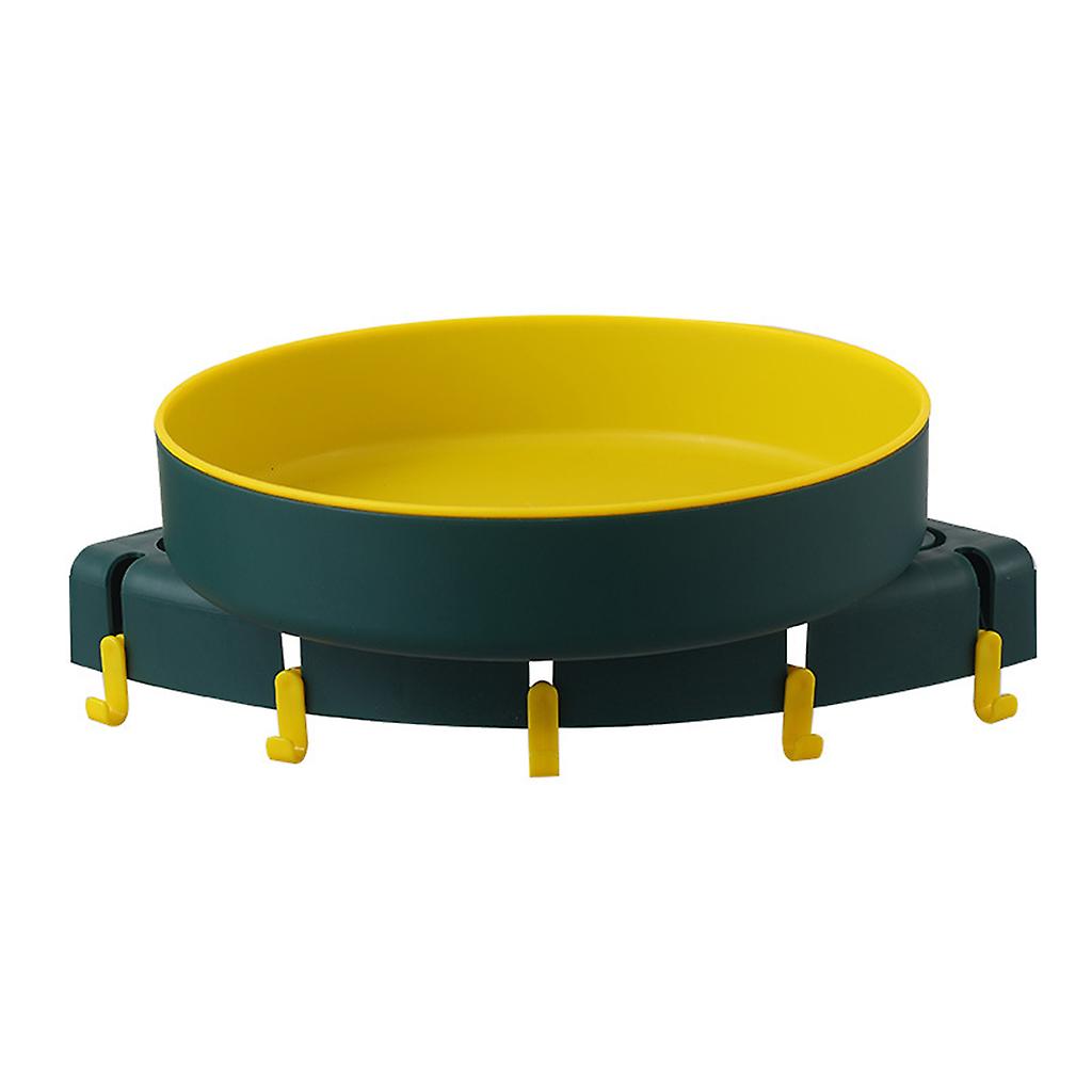 Corner Shower Shelf Rotating Storage Rack Wall Mounted Organizer for Bathroom