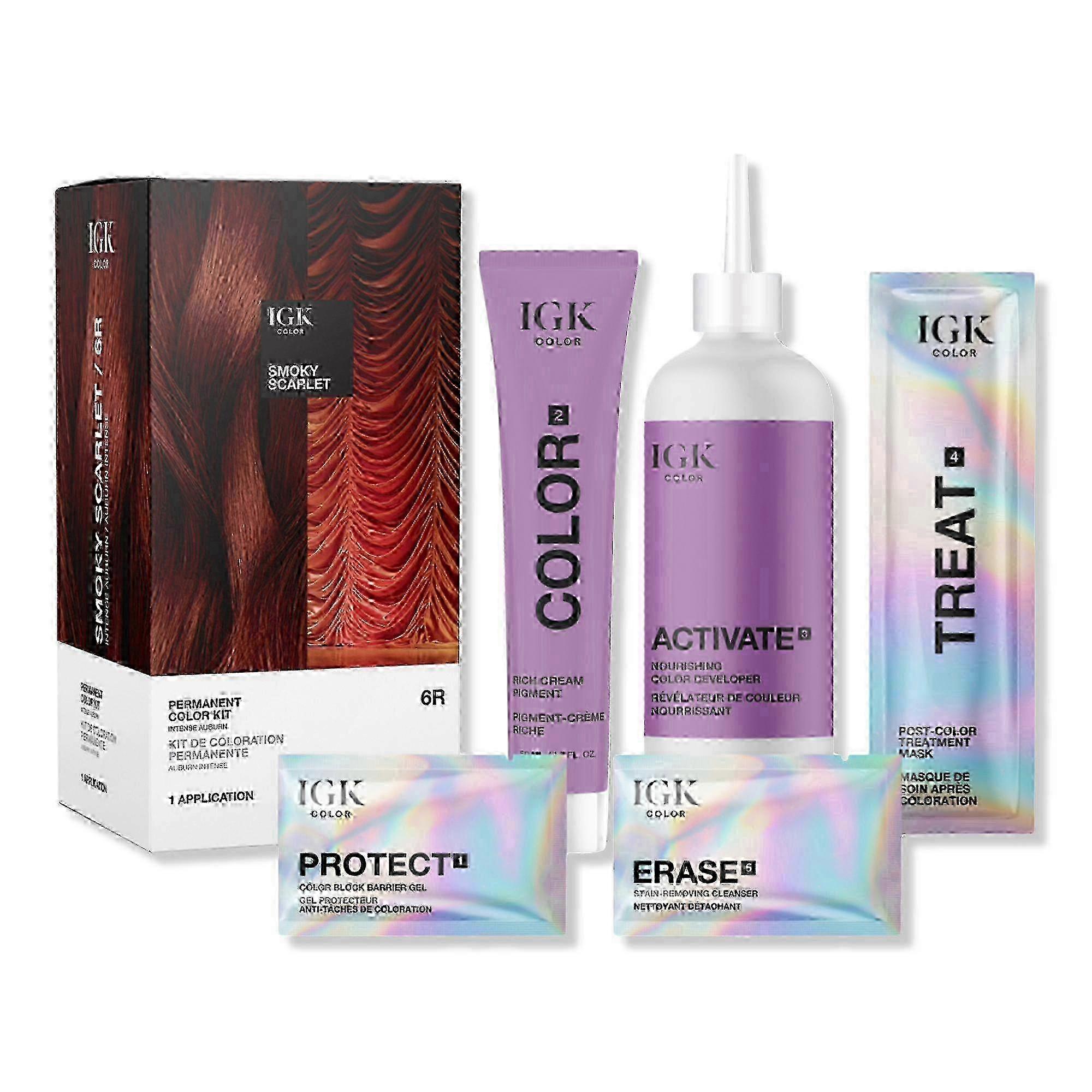 Igk Permanent Color Kit, 6r Smoky Scarlet