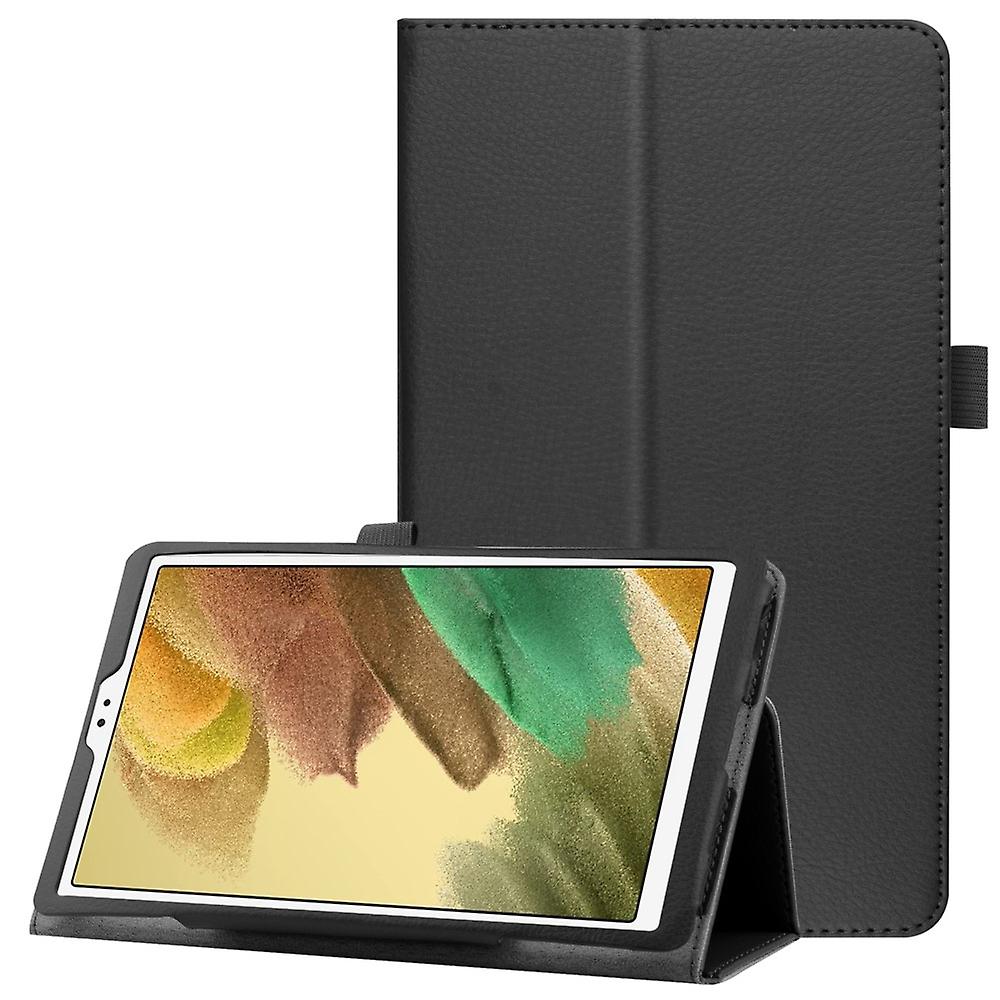 SKALO Samsung Tab A7 Lite Duofold Lychee Case - Zwart