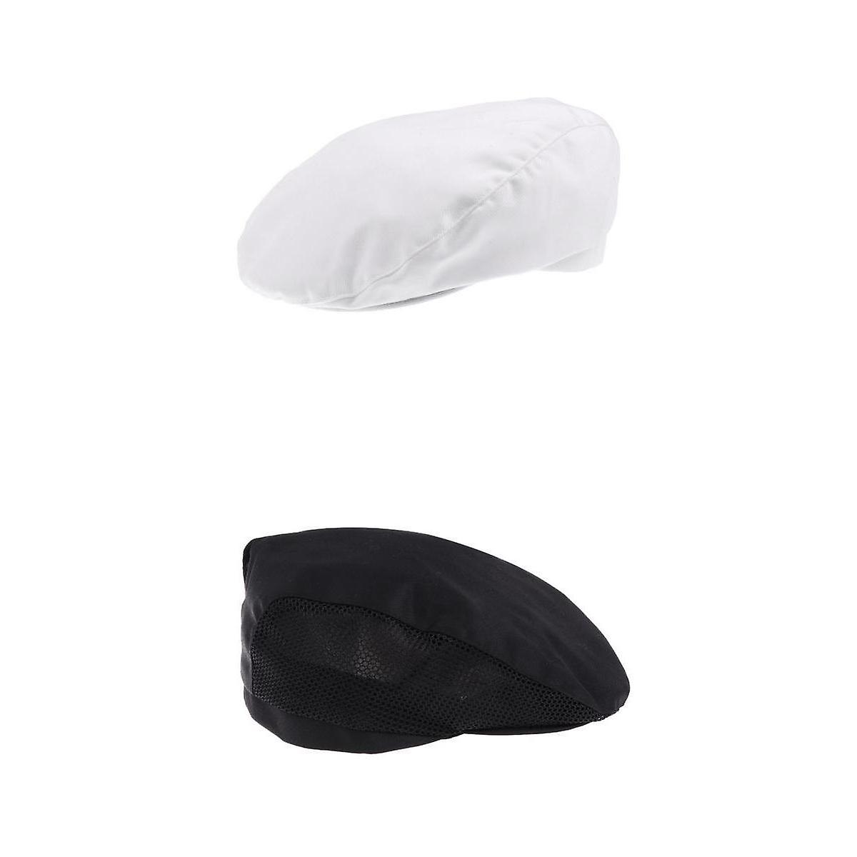 Baker and White Cap Cotton Bakery Hat Professional Catering Chef Cap