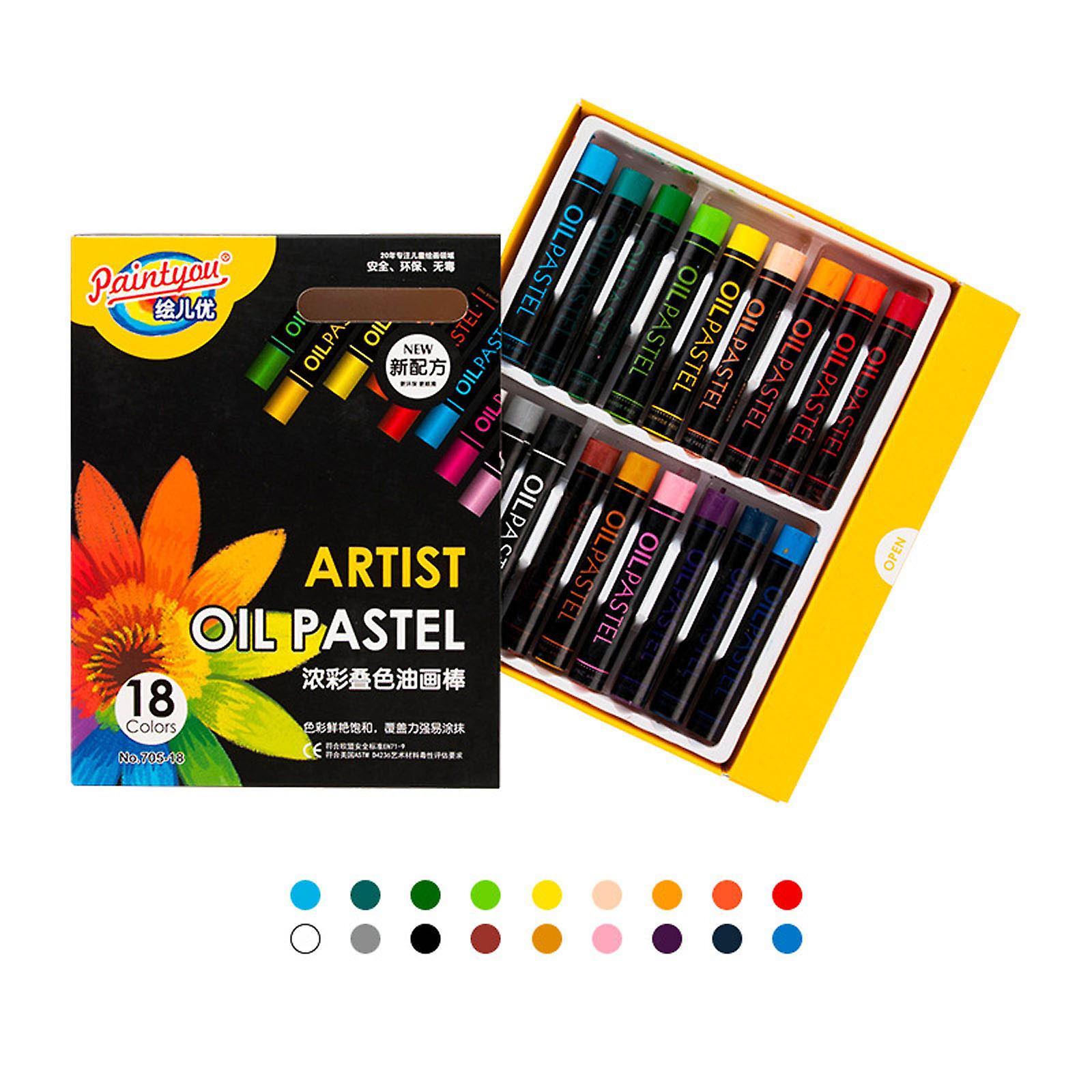 18/24/36 ألوان نابضة بالحياة بألوان باستيل زيتي جرافيتي أقلام تلوين ناعمة لمكافآت الفصول الدراسية
