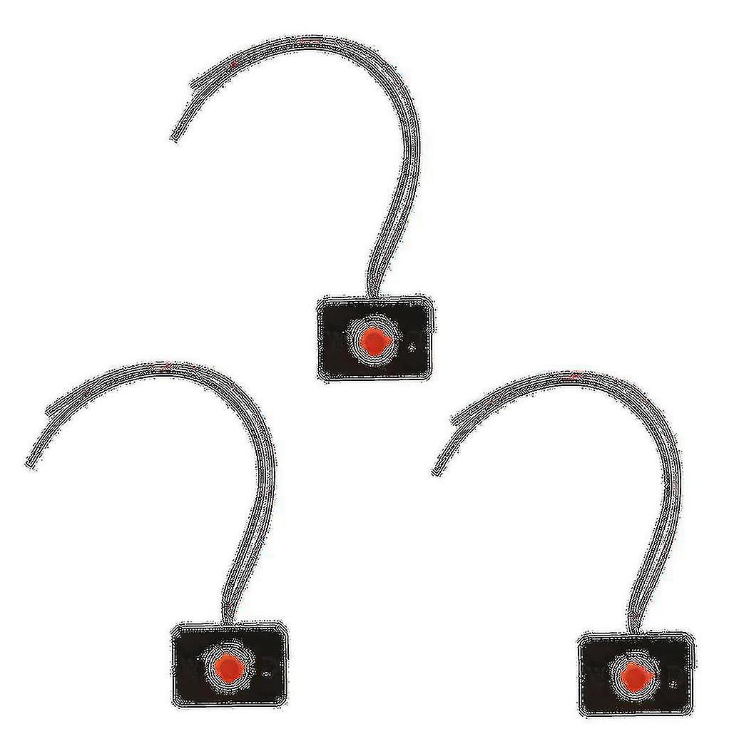 3x Dc 12v2a Adhesive Base Push Button Momentarily Action Wired Switch For Automobiles