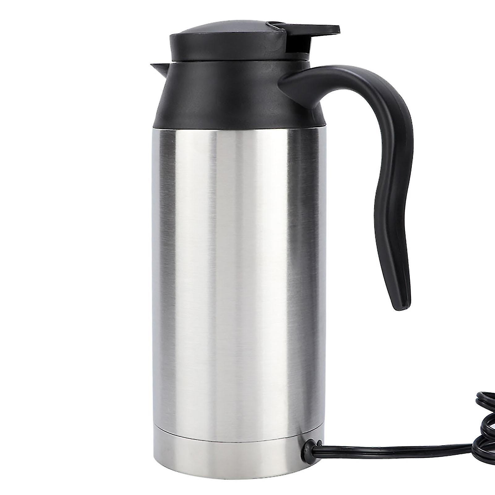 750ml Large Capacity Stainless Steel Car Electric Heating Mug Vehicle Drinking Cup Kettle for Travel(12V)