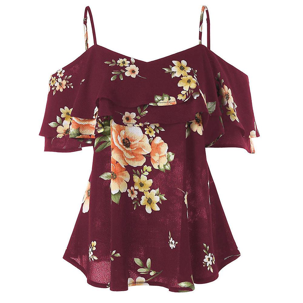 Strapless Floral Chiffon Shirt