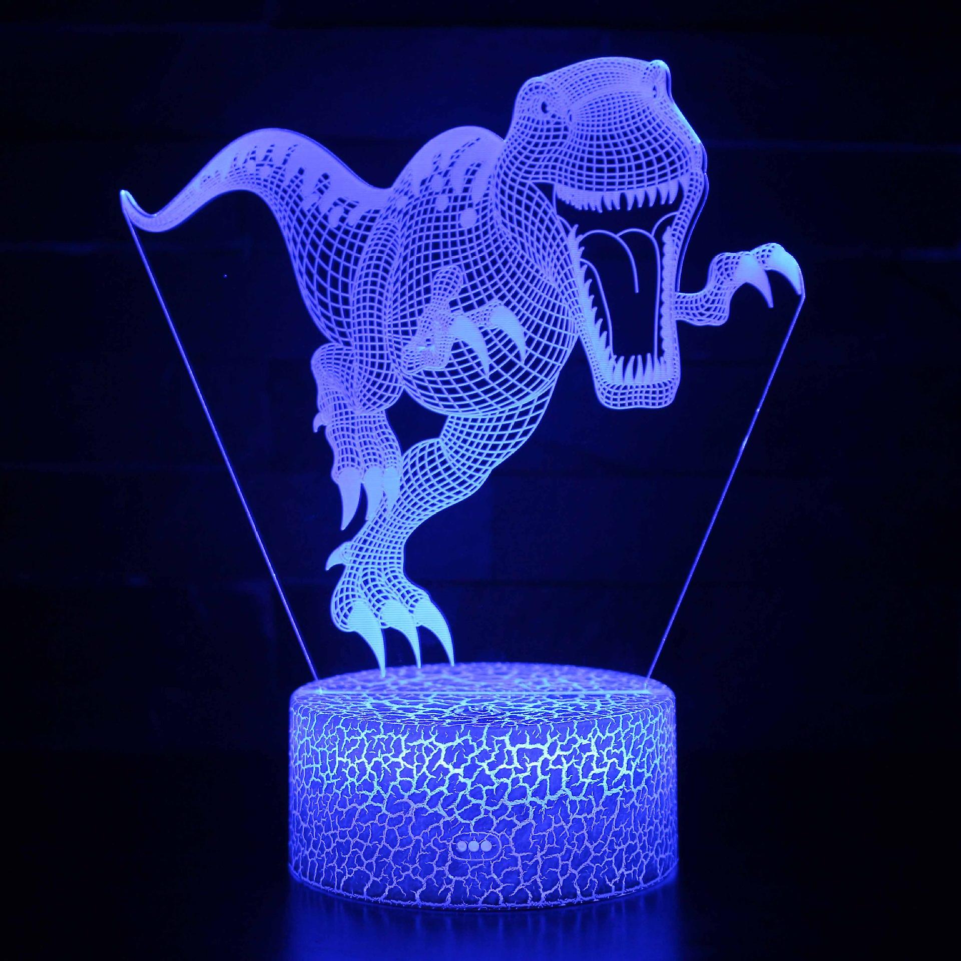 Dinosaur Toys Children 3d Illusion Desk Lamp Remote Control